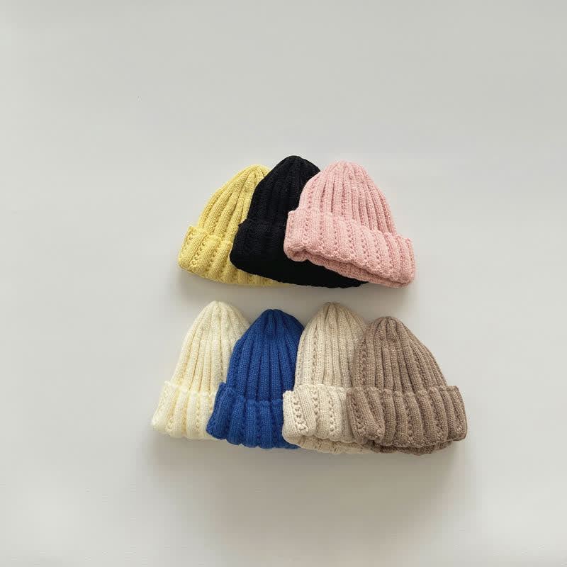 Baby Basic Solid Color Knitted Beanie