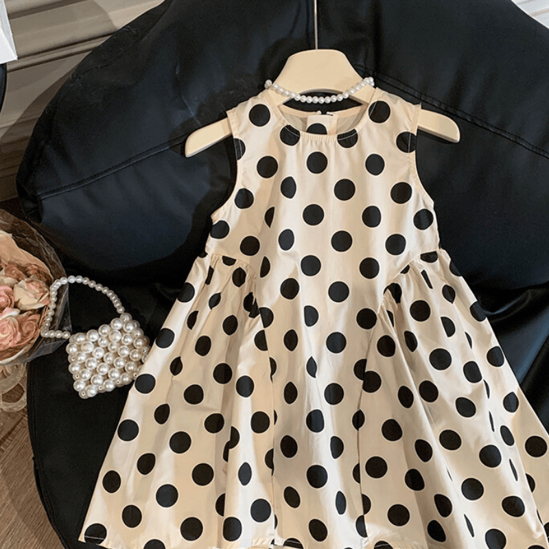 Kid Girl Polka Dot Vest Dress