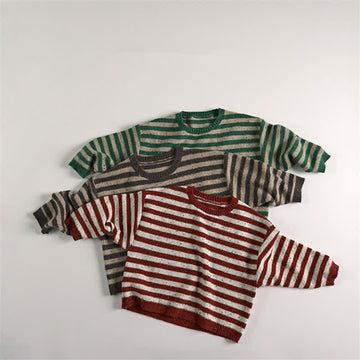 Toddler Design Knit Striped Sweater