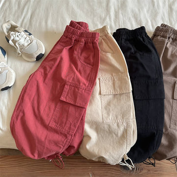 Toddler Solid Color Worker Pocket Pants