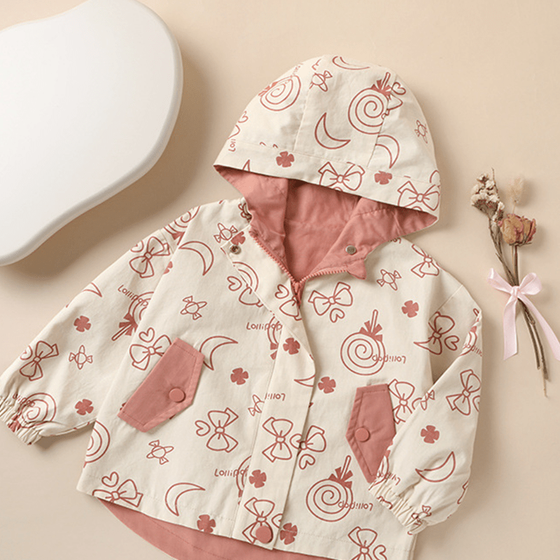 LOLLIPOP Baby Toddler Hooded Bow Coat