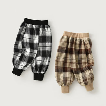 Toddler Loose Plaid Jogger Pants