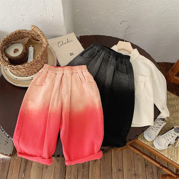 Toddler Gradient Denim Loose Pants