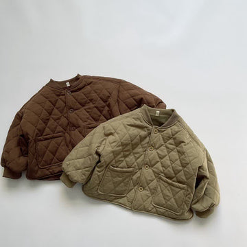 Baby Toddler Diamond Plaid Cotton Jacket