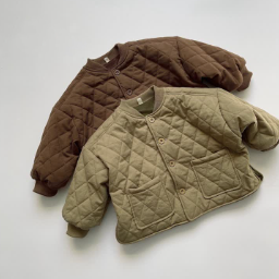 Baby Toddler Diamond Plaid Cotton Jacket