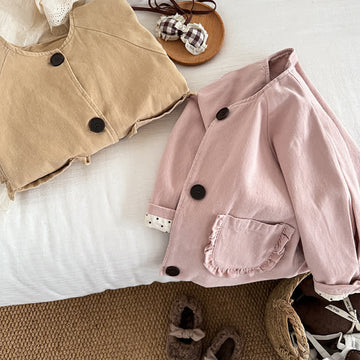 Kid Girl Fungus Edge Pocket Jacket