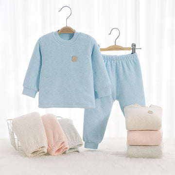 Baby 2-Piece Simple Warm Pajamas Set