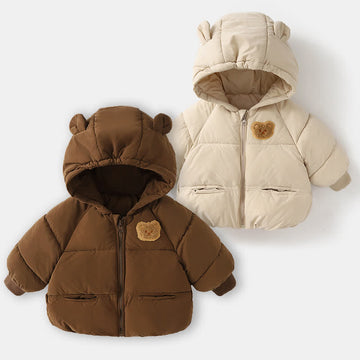 Toddler Bear Cotton Padded Hooded Jacket