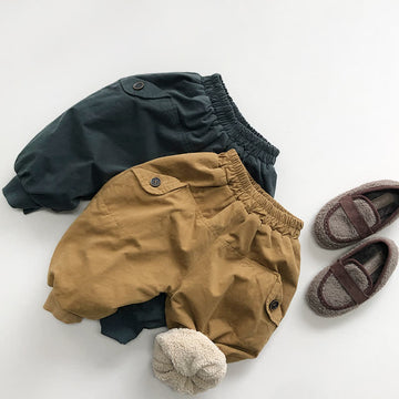 Toddler Solid Color Fleece Lined Thermal Pants