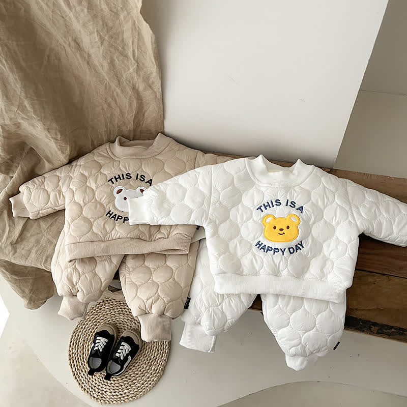 THIS IS A HAPPY DAY Baby 2-Piece Quilted Set