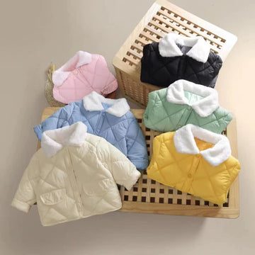 Toddler Plush Collar Cotton Padded Jacket