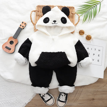 Baby 2-Piece Fleece Panda Hooded Set