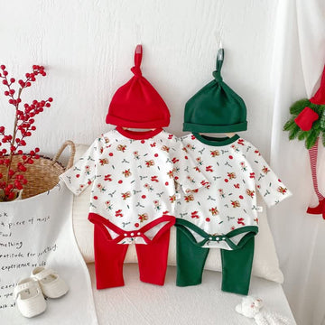 Baby 2-Piece Christmas Elk Set with Hat