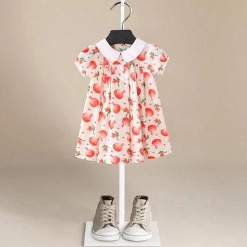 Pomegranate Cotton Dress for Girls