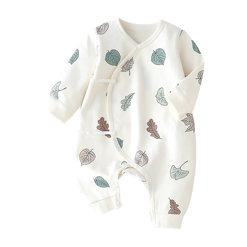 Baby Newborn Leaf Kimono Romper