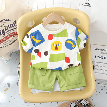 Toddler Boy 2-Piece Cartoon Green Set