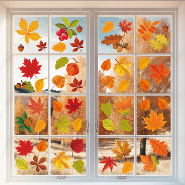 Thanksgiving Maple Window Stickers