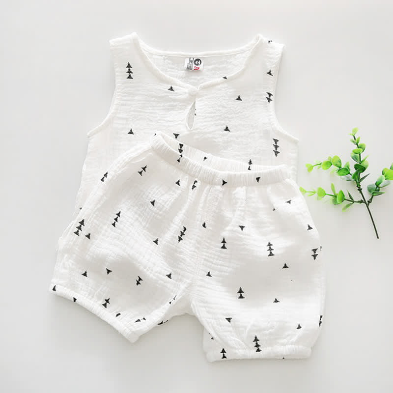 Baby Toddler Stars Trees Tank Top and Shorts Set