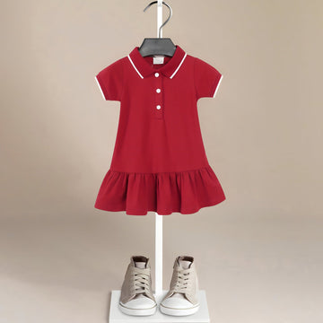 Two Colors Polo Dress