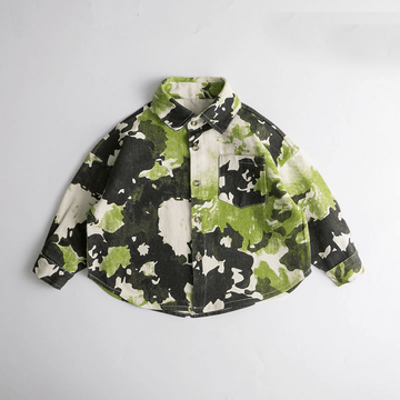 Toddler Boy Green Camouflage Shirt