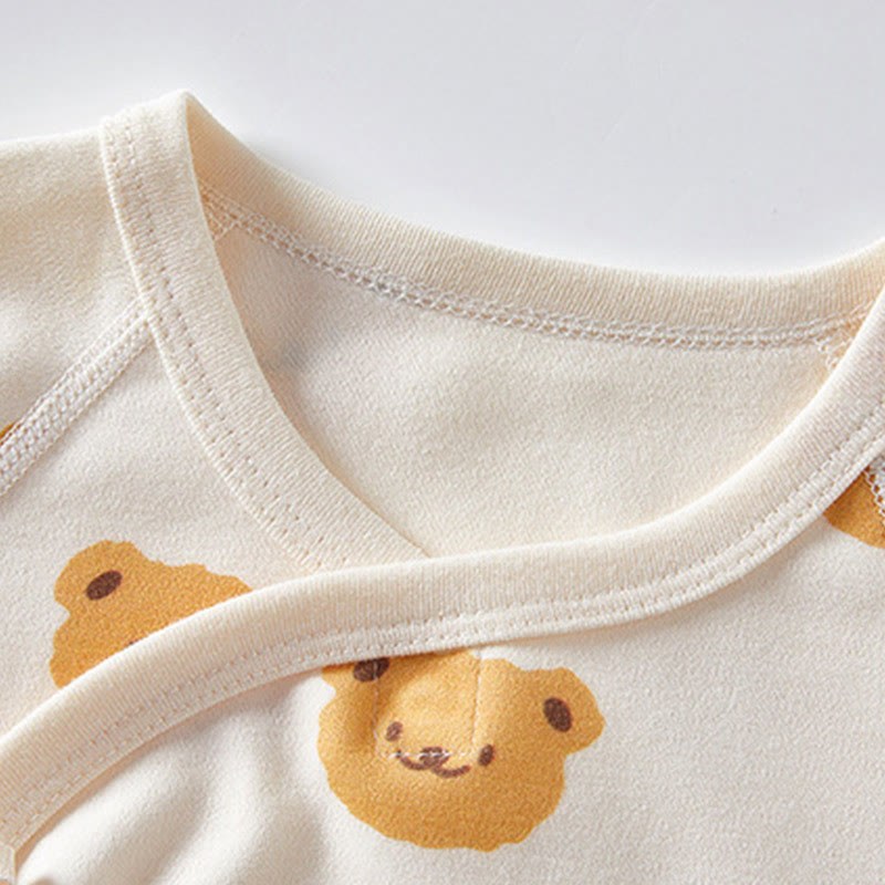 Baby Bear Print Kimono Bodysuit