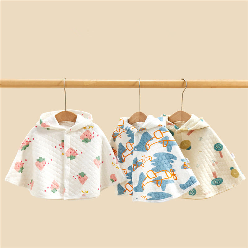 Baby Plane Lollipop Strawberry Hooded Cape