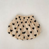 Baby Heart Bowknot Camisole and Bloomers Set