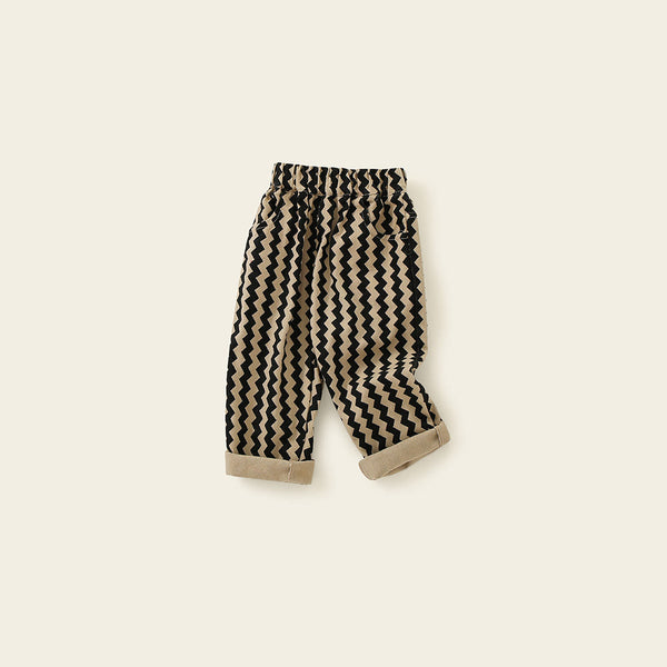Toddler Boy Wavy Vertical Striped Casual Pants