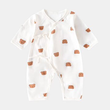 Baby Bear V Neck Newborn Kimono Romper