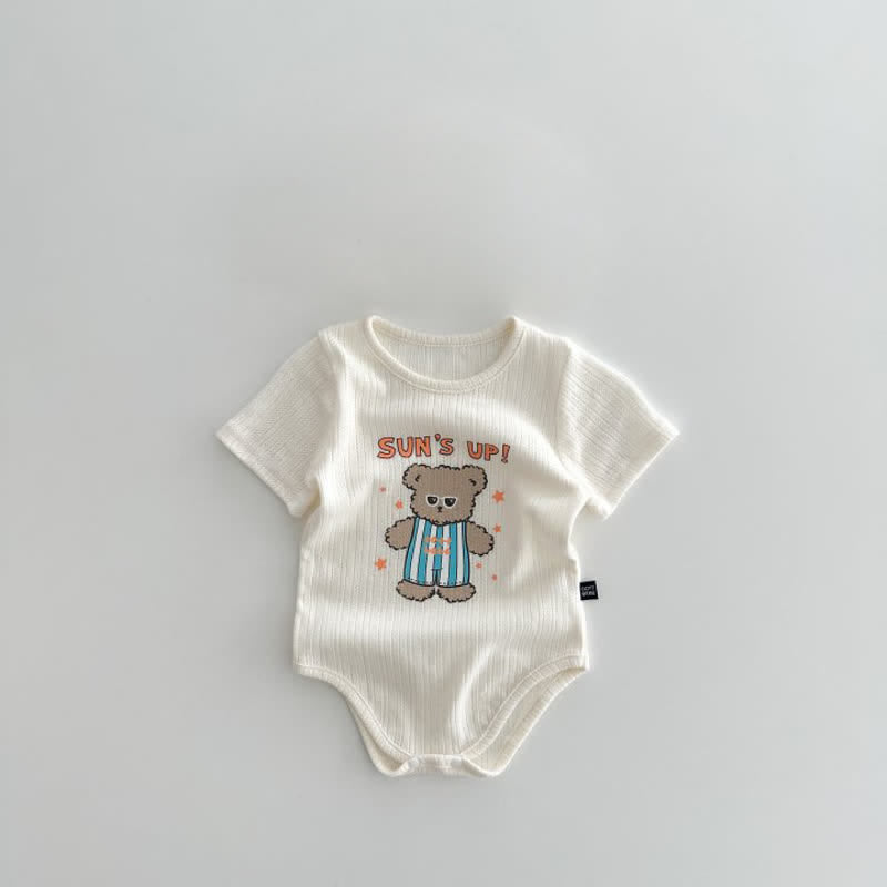 Baby Bear Letters Casual Bodysuit