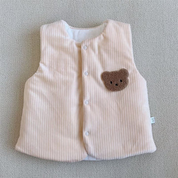 Baby Bear Pink Striped Quilted Vest