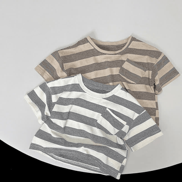 Toddler Boy Retro Striped Loose Tee