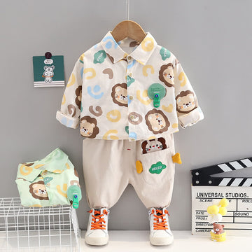 HELLO Baby Toddler Lion Shirt and Pants Set