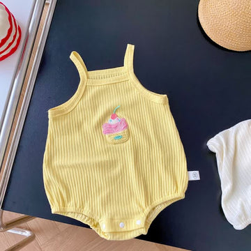 Baby Cake Bear Bunny Strap Bodysuit