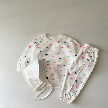 Baby Cute Multicolor Heart 2 Pieces Set