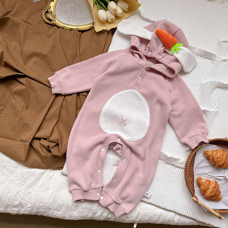 Baby Animal 3D Ear Hooded Romper