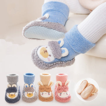 Baby Cartoon Sheep 3D Ears Fleece Floor Socks