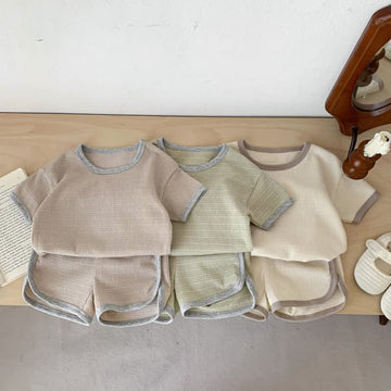 Baby Unisex Casual Tee and Shorts Set