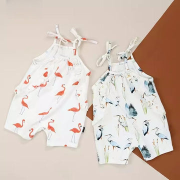 Baby Crane Strap Romper
