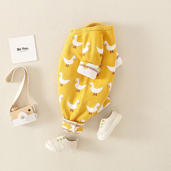 Baby Knitted Goose Yellow Romper