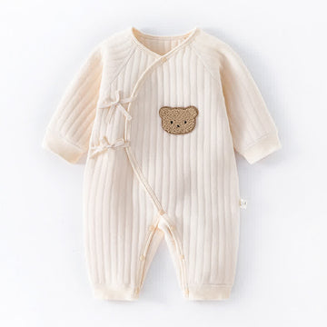 Baby Bear Patch Newborn Warm Romper