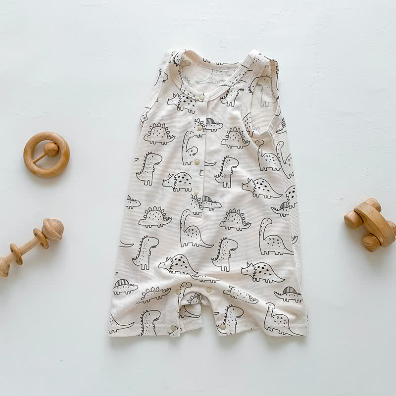 Baby Crew Neck Sleeveless Cozy Romper
