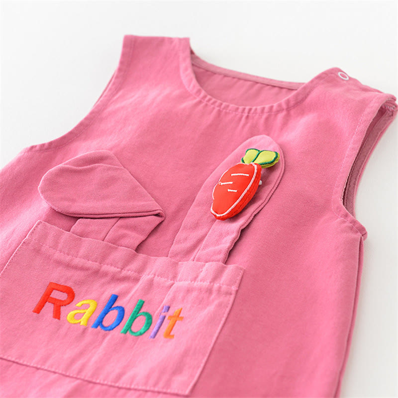 RABBIT Baby Carrot Pink Romper