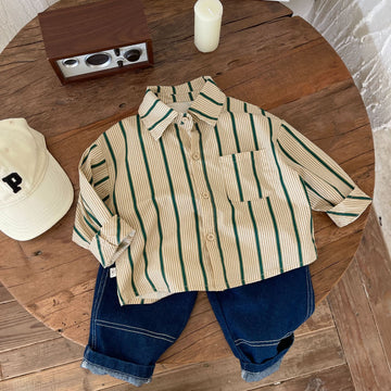 Toddler Boy Striped Pocket Polo Shirt