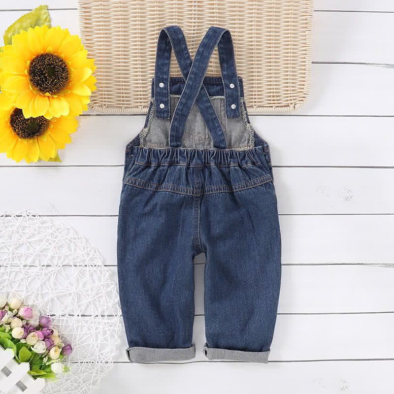 Baby Denim Sunflower Overalls