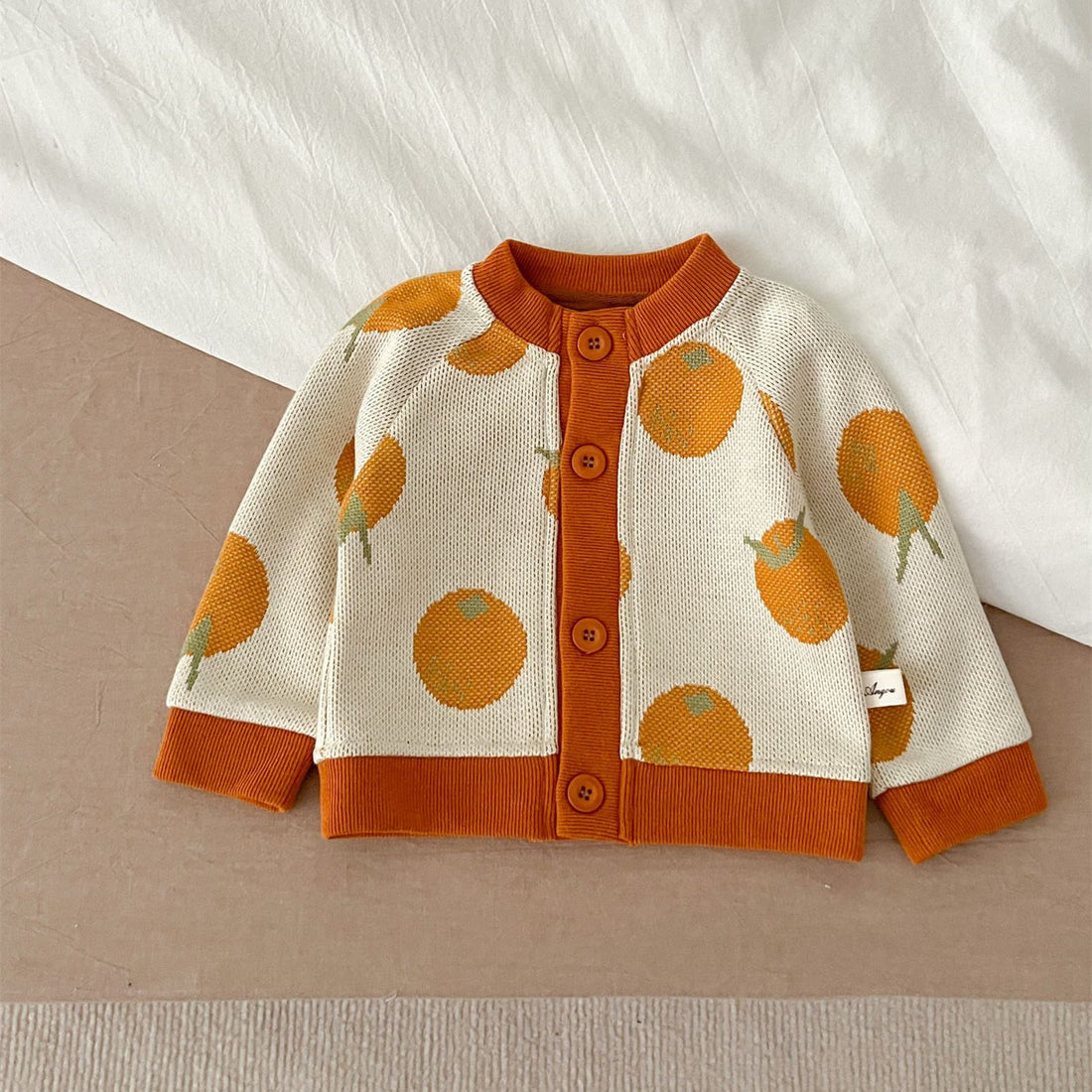 Baby Knitted Diamond Flower Fruit Cardigan