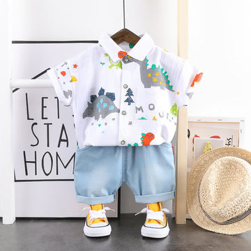 MOUNTAIN Baby Dino Shirt and Shorts Set