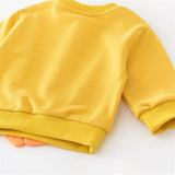 CUTE DUCK Baby Yellow Sweatshirt Romper