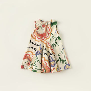 Toddler Girl Graffiti A Line Dress