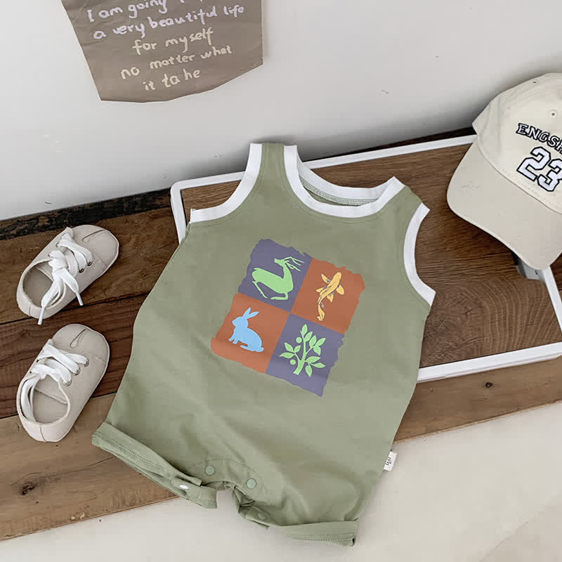 Baby Animal Sleeveless Loose Romper